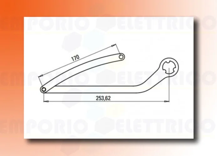 faac pair of n1d arms - white nd3 105728