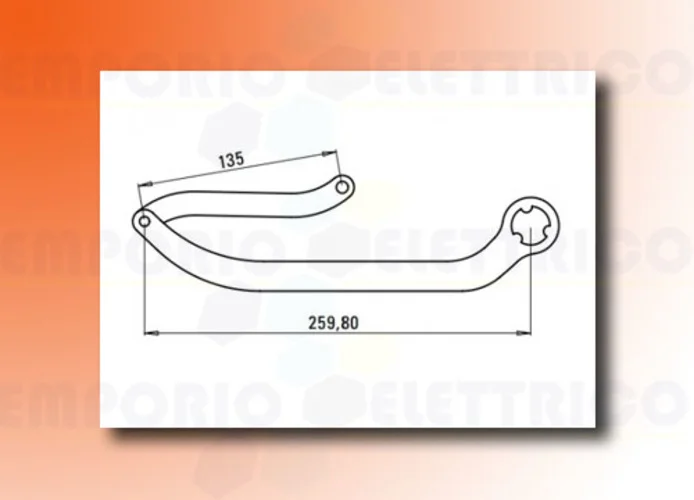 faac pair of n1d arm white nd8 105740