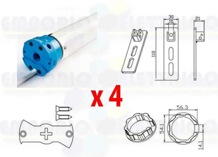 came 4 x tubular motor kit for mondrian 5 rolling shutters 230v uy0019 001uy0019