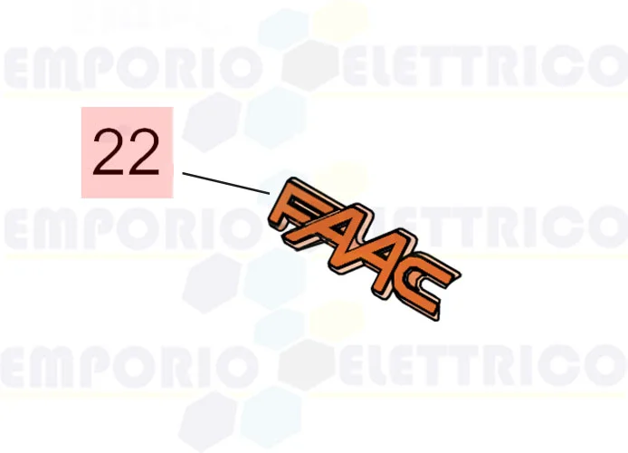 faac ricambio gruppo targhetta logo faac 2003 7324745
