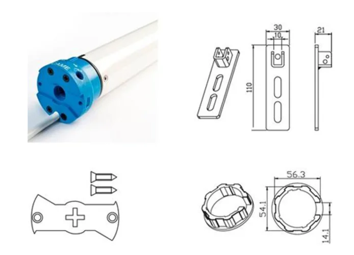 came tubular motor kit for mondrian 5 rolling shutters 230v uy0021 001uy0021