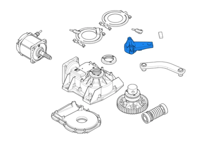 came spare part of the transmission arm for frog 119ria045