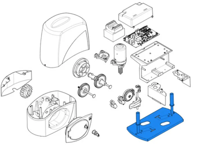 came spare part gearmotor fixing base bx 119ribx049