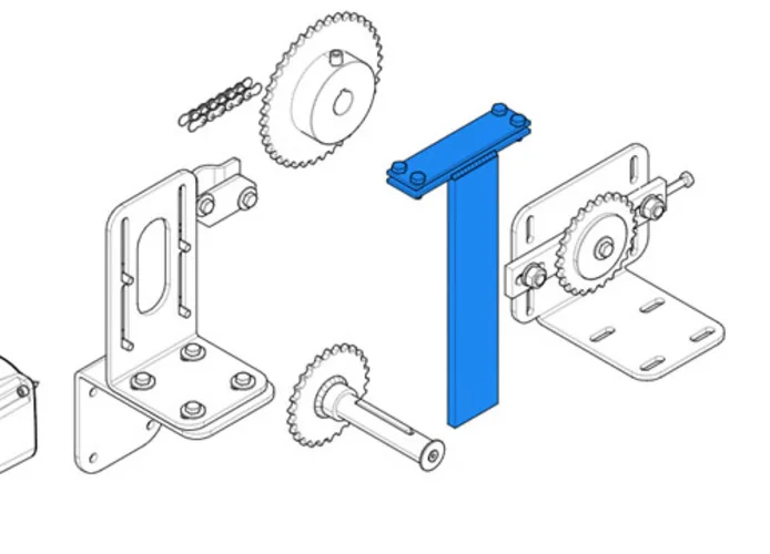 came spare part chain support bracket c-bx 119ricx014