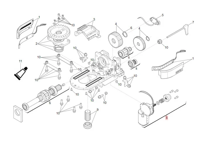 faac ricambio gruppo motore s2500i 63003382