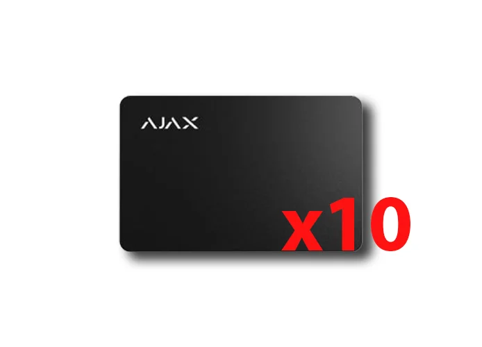 ajax contactless pass black card (10 pieces) 38218