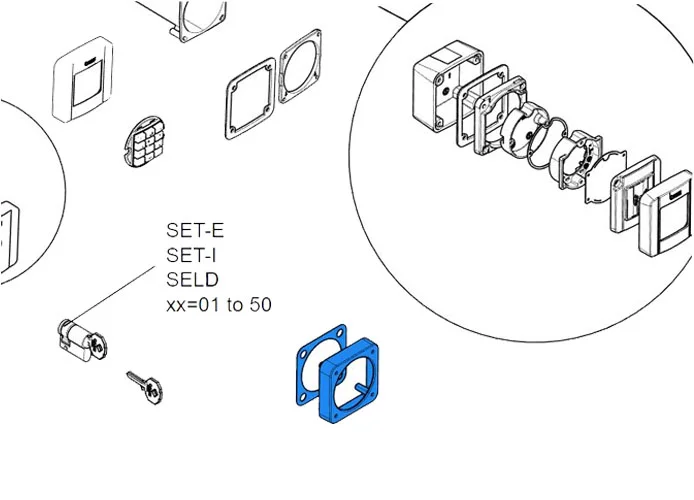 came ricambio adattatore selettori serie sel-g2080 88003-0063