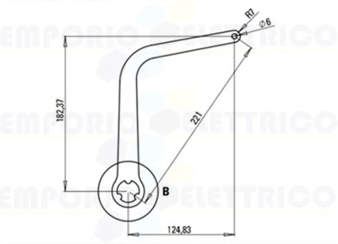 faac pair of n1d arms - white nd5 105730