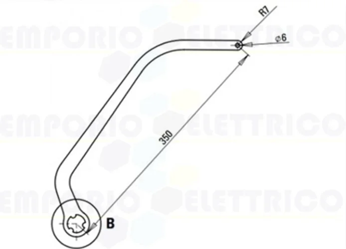 faac pair of n1d arms - white nd6 105731