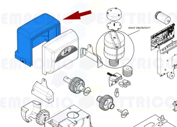 came spare part gearmotor cover bx 119ribx003