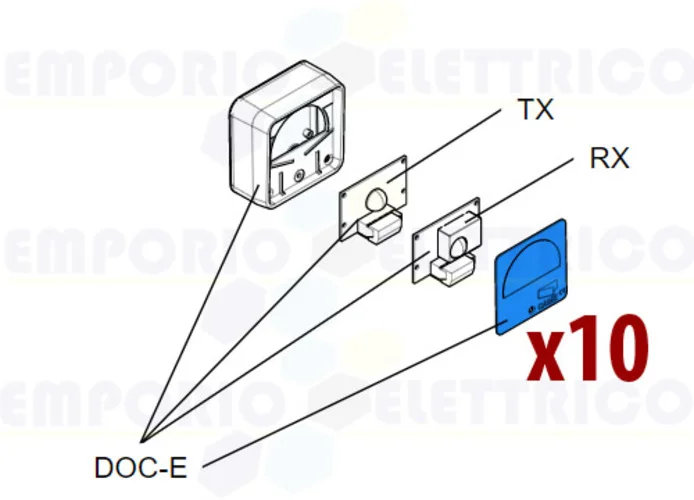 came spare part package of 10 photocell slides doc-e doc-i 119rir082