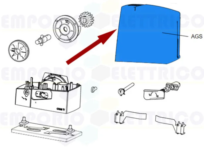 came spare part grey casing ral 7024 bxv std 88001-0164