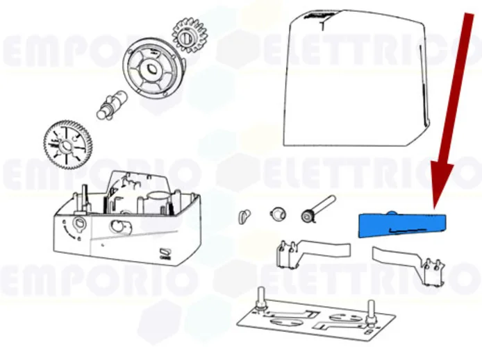 came spare part release lever sdn 119ribs010