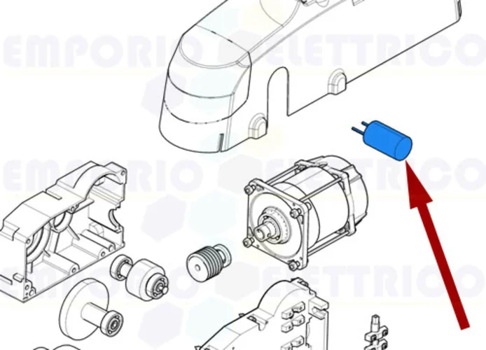  came spare part 16 mF capacitor with cables and shank 119rir276