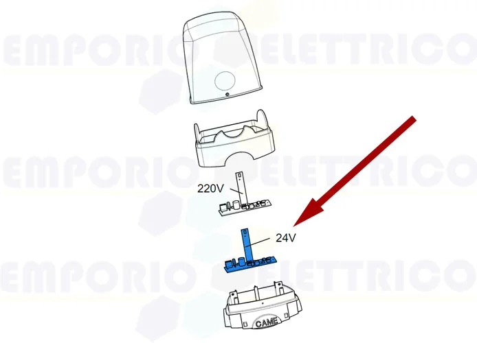 came spare part electronic board flashing light 24v 119rir455