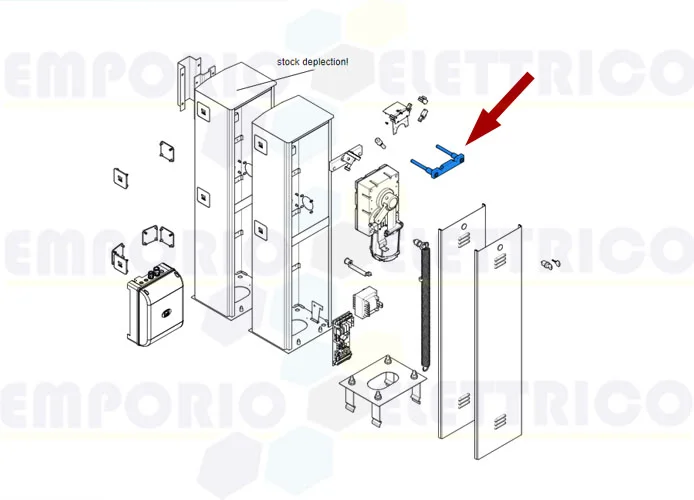 came spare part barrier mechanical stop 2,5-3,2-3,75-4m 119rig059 