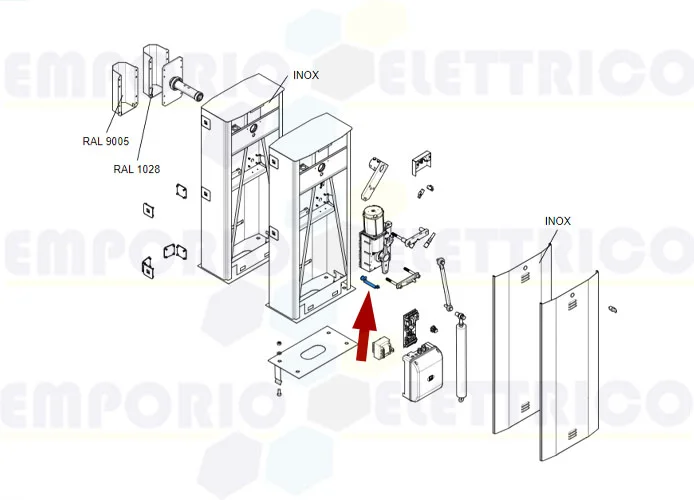 came spare part lock release group gard 119rig060