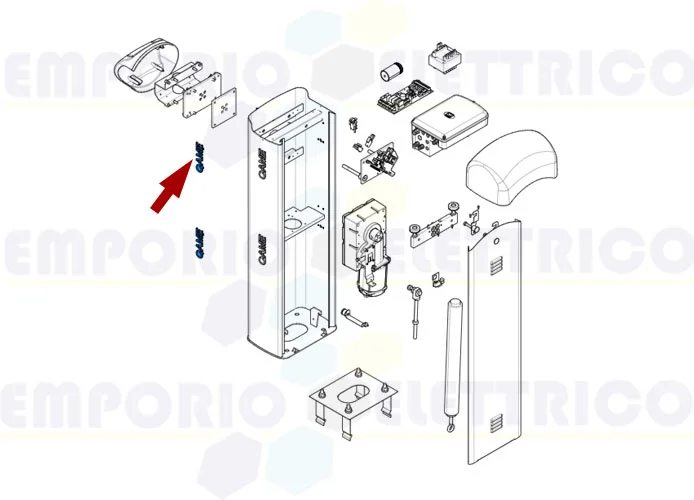 came spare part hole cover photocell enclosure gard 4-8 119rig149