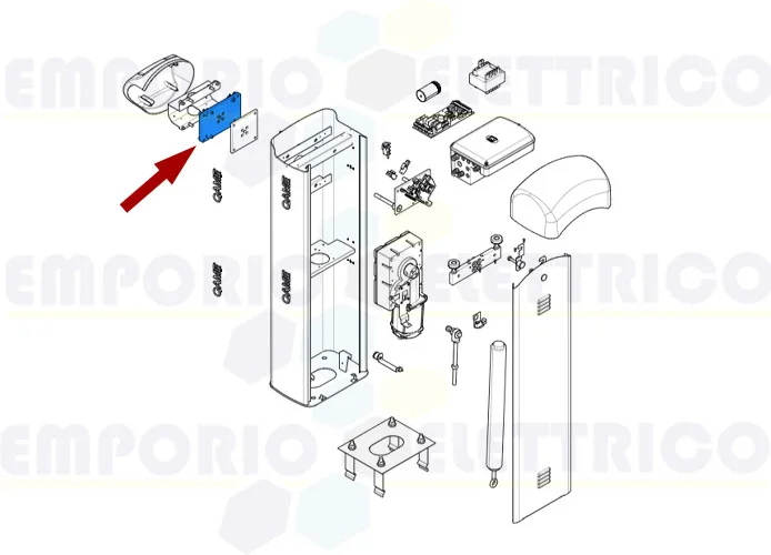 came spare part intermediate plate rod attachment gard 4 119rig168