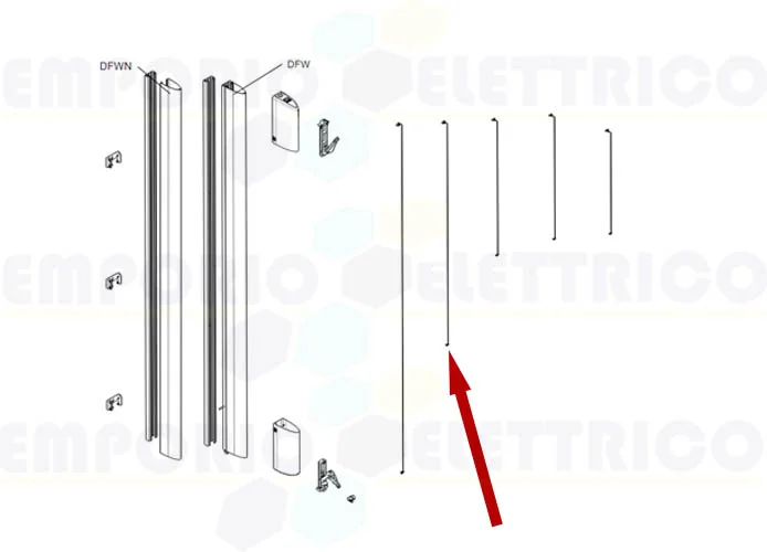 came spare part sensitive edge rope df 4 mt 119rir232 rir232