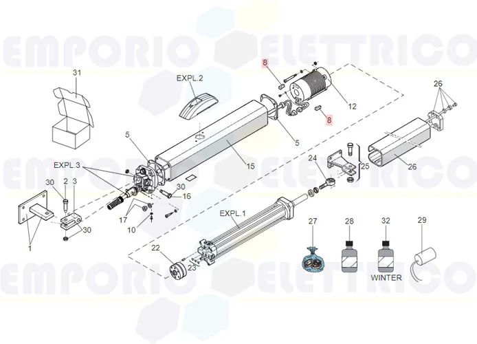 faac ricambio tamponi antivibranti 400/402/422 63003303