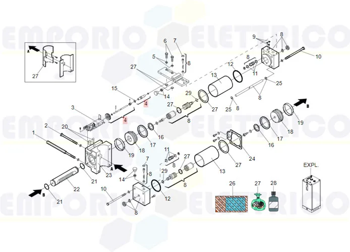 faac ricambio gruppo sblocco 760 cr 63003361