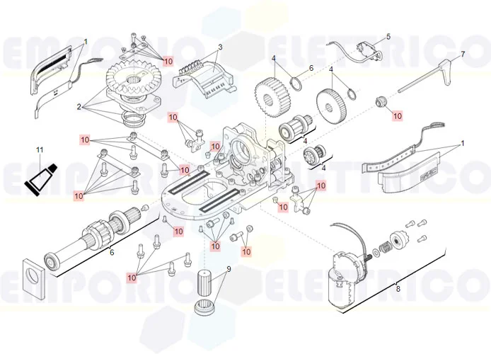 faac spare part screws group s2500i 63003384