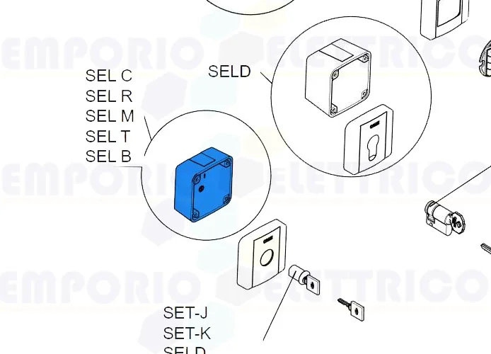 came ricambio  corpo esterno selettore selc 2pz 88006-0046