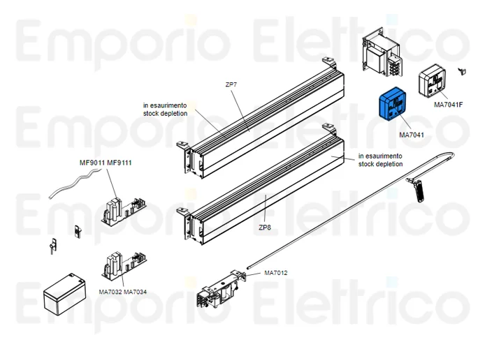 came spare part function selector cor-rod-fly ma7041 119rip169