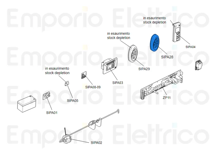 came spare part function selector sipa28 119rip166